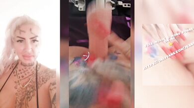 Jeanny_BLn's tattooed ass lips serially obliterated by hardcore fuck machine