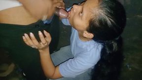 Blowjob Series Having Blowjob Behind the Truck at Midnight