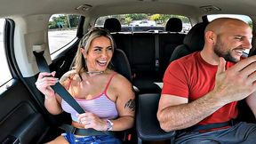Booty MILF squirts and gets fucked outdoors in car