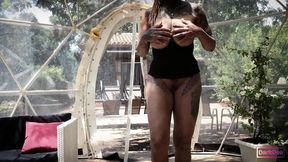 The latina kinky queen `Dark Dea` fucked horny in the garden (full version)