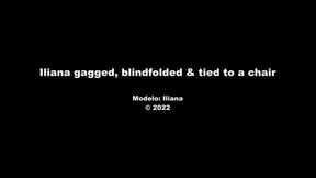 Iliana tied up to the chair, cleave gagged & blindfold