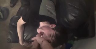 Lanky teen with a pretty face is covered in semen after sex