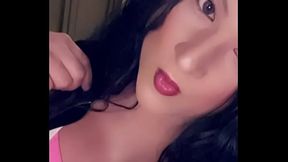 Trans Goddess Strokes Her Cock