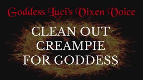Clean Out Creampie For Goddess