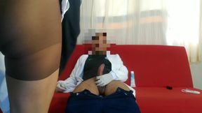 UNEXPECTED TOUCH EXAM: I was excited by the nurse on duty and couldn't hide 4