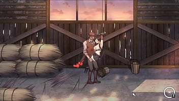 Cute lady has sex with men in a village in Dark side fantasy hentai erotic game