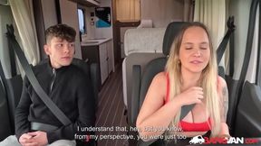 BangVan - Busty Van Driver Jennifer Mendez Picks Up Stranger to Ride Her in Her Camper Van