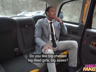 Female Fake Taxi Busty ebony driver with a giant ass treats her passenger to a hardcore fast fucking