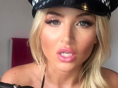 Cute blonde with big boobs solo