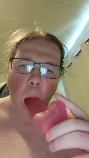 my horny trans girl enjoys dildo and dick