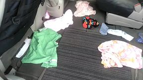 Naughty Shemale Sucks Up A Mess In Her Van, Then Vacuums Her Sub'_s Cock