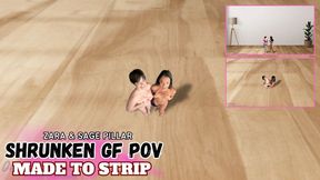 Shrunken & Stripped: A Sexy Show for Control POV - Sage Pillar & Zara 1080 HD
