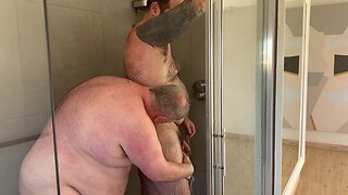 A fat bear has rough sex with his hairy and big partner