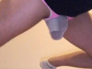 My SnapChat Video' 14 ** SWINGING my BULGE in See Through Underwear **