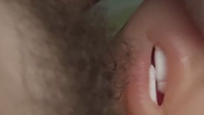 Hairy MILF Peeing & Cumming In Fleshlight