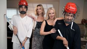 Adorable babes Bridgette B and Lily Lane are sharing a big cock