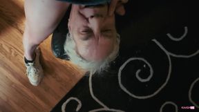 Stepdaddy Throats My Girl Cock and I Step on His Dick Barefoot