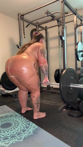 Alexisnocare Oiled up Naked Workout