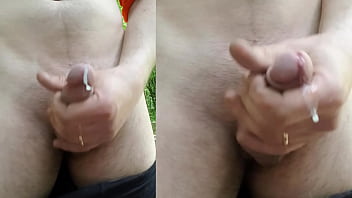 dick flash masturbate outdoor public cumshot