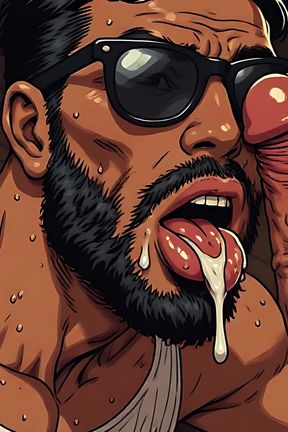 Mediterranean Men Blowjob Art