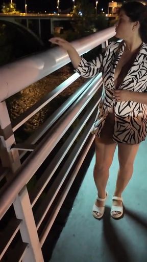 Must-see moment from &quot;Luscious Milf walks without Bra and Panties on the Bridge&quot;