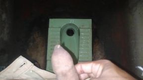 Asian twink pees on thick black cock gushing solo