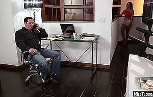 Wet Latina stepdaughter sucked naive stepdads big hard penis