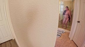 Watching stepmom in the shower stepson gets lucky