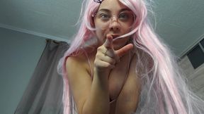 I will humiliate you for being a slut and verbally humiliate you for working in an office and never fucking me so I will show you my big tits and my big ass but you can never have them because you are a slut and you can only masturbate to me but you
