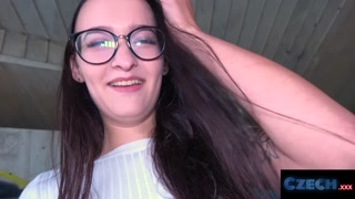 Czech XXX - Sweet ass Czech is fucked in public under a bridge