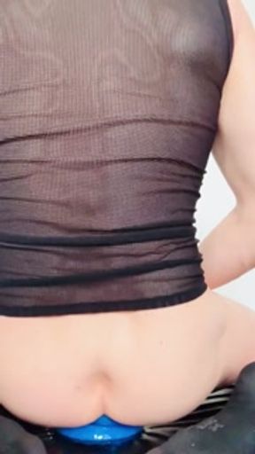 How can such a HUGE plug fit up that ass??! And it makes him cum hands free!