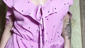 #pinkdress #brunette