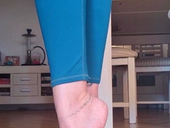 Cute teen girl enjoys foot fetish