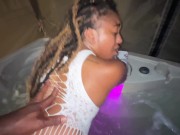 Anal in the hot tub with Fijii Pornbox fucking Jamaica bbc str8rich