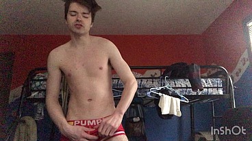 Niko Springs Strips and Cums Hard on His Face