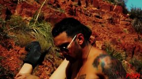 Jayme Janes Heats up the Desert with Sex and Cum Swallowing