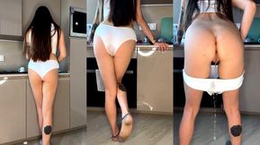 accident peeing in panties while cooking