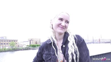 GERMAN SCOUT - Skinny blonde Teen Daruma Rai Pickup for Casting Fuck in Berlin