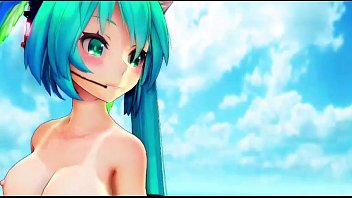 Miku Append Sexy Dance Nude MMD