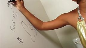 angel cummings sucks big cock at glory hole