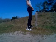So horny to put myself online taking a piss in public