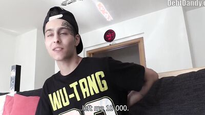 Debt Dandy goes wild with a raw stud in POV bareback action