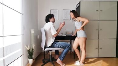 Student is distracted by his ASIAN roommate eager to take his COCK for breakfast