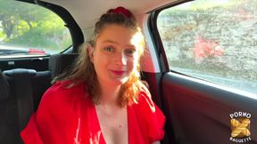 Charlotte, Gorgeous Redhead, Gets Fucked by Two Dudes