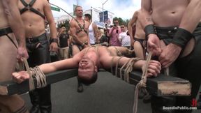Cock Hungry Whore Cattle Prodded and Fucked at Dore Alley Street Fair