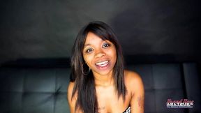 lovely brunette evelyn gives a deep rimjob and bj to a juicy big dick!