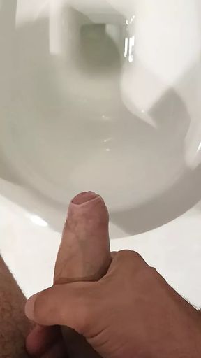 Big Dick cum on the toilet