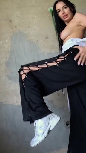 Spectacular moment from "HUNT4K. Stripped in the abandoned place... For some cash"