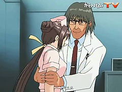 Hentai doctor uses his big tool on one of his nurses