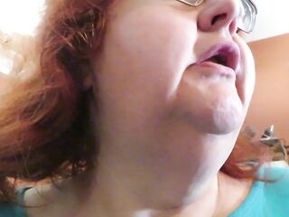 Gum chewing and blowing by Naughty Nurse Vicki